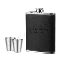 Ensemble de bouteilles de vin pour voyage, pour boissons alcoolisées, en acier inoxydable, flacons noir