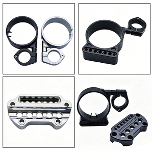 Support de jauge décalé CNC 39mm pour moto Harley Dyna 883 1200, support de compteur de vitesse, base chromée noire - Product Image 4