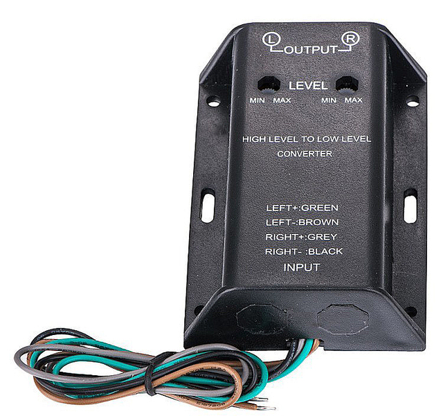 DC Car Audio RCA Speaker High to Low Level Line Output Converter with Wire High to Low Audio Converter