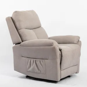 New Arrival White Linen Fabric Single Seat Sofa Set Contemporary Electric Recliner