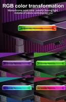 Barre lumineuse LED RGB rectangulaire avec synchronisation musicale, télécommande via application pour salle de jeu, rétroéclairage TV, chambre à coucher, CE RoHS
