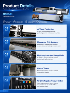 GOOSAM UV Flatbed <b>Printer</b> with White Ink Cmyk Flat Panel Inkjet <b>Printer</b> for Advertising Signage Artwork Decoration - Product Image 5