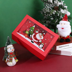 Support à gâteaux pour cadeaux de Noël, biscuits, desserts, bonbons, boîte de buffet de bonbons blanche avec couvercles pour offrir en cadeau - Product Image 5
