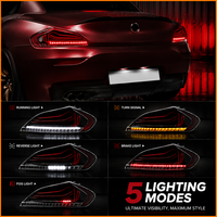 Para BMW Z4 E89 2009-2016, Conjunto de Luces Traseras de Coche con Animación Dinámica LED Secuencial, Estilo M4 CSL, Color Negro Ahumado