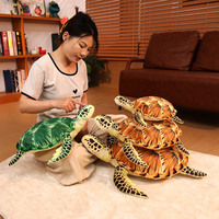 Peluche réaliste de tortue de mer, peluche douce de tortue verte/marron, peluche d'animal marin pour la décoration de la maison, cadeau pour enfants