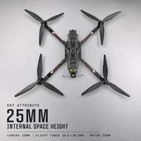 BelinRC 13 Inch 593mm Wheelblase T300 Pelat Karbon Normal Tipe X Kit Rangka Quadcopter Jarak Jauh 13/15 Inch untuk Drone FPV DIY