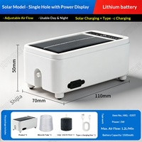 Pompe de circulation silencieuse à énergie solaire, à haut débit, avec filtration automatique et oxygénation, en plastique, pour petits bassins à poissons extérieurs