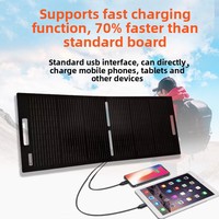 Panneau solaire portable pliable 100W 90CM pour recharge d'urgence en extérieur