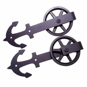 Herrajes para Puertas Corredizas de Acero y Latón WEKIS, Puertas Dobles para Cocina, Baño, Dormitorio, Uso Interior - Sistema de Rodillos Moderno - Product Image 3