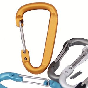 Custom Logo Mini Aluminum D Shape Wire Gate Carabiner Keychain Lightweight Snap <b>Hook</b> <b>Clip</b> for Outdoor Event Giveaways - Product Image 4