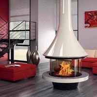 Chimenea Suspendida Personalizada con Llama Simulada, Modelo Electrónico Atomizador, Humidificador Decorativo para Sala de Estar, Estilo Platillo Volador