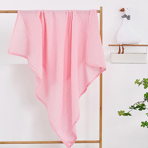 Conjunto de ropa de cama para bebé, manta impresa de color puro, 100% algodón, muselina - Product Image 5