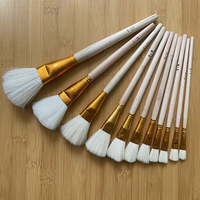 Fourniture directe en stock résine céramique peinture artisanat brosse laine ordinaire S n ° 1-20 manche en bois nylon poils cheveux matériel