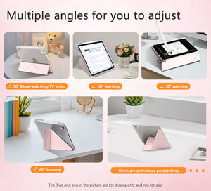 Syx bey-gấp đứng da Bìa trường hợp đối với <span class=keywords><strong>iPad</strong></span> Air Pro 5 6 7 8 9 10th thế hệ rõ ràng trường hợp 2024 Mini 3 4 10.9 11 12.9 13 inch - Product Image 5