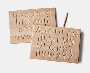 Amazon Venta de alta calidad de juguetes de madera con letras mayúsculas <span class=keywords><strong>y</strong></span> minúsculas para aprendizaje creativo <span class=keywords><strong>en</strong></span> 2020 - Product Image 1
