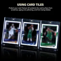 Porte-cartes magnétique transparent 35PT, présentoir de cartes triangulaire en acrylique, étui étanche, présentoir de cartes à collectionner, étui de protection pour cartes de sport de baseball