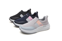 Chaussures décontractées pour femmes en gros, baskets respirantes en tissu, légères, à enfiler, pour la marche, semelle extérieure en PU, chaussures de tous les jours pour femmes