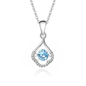 0.5CT Moissanite Waterdrop Necklace Lab Diamond 925 Sterling Silver Chain Necklace For Women Wedding Valentine's Day Gift