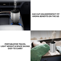 Diffuseur d'arômes portable pour voiture, diffuseur d'huiles essentielles pures, diffuseur d'arômes sans eau, sans fil, en métal