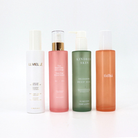 Promotion verre Lotion pompe bouteille 100ml 120ml 150ml pour cosmétique émulsion soins de la peau corps hydratant huile emballage avec boîte