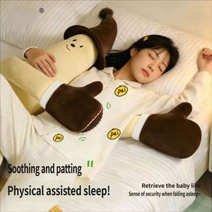 Oreiller de sommeil pour filles et femmes enceintes, avec compression chaude apaisante pour les jambes et le ventre, en coton avec rembourrage en coton PP, forme banane - Product Image 4