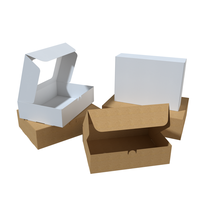 Boîte d'emballage en carton kraft pour la vente en gros de burgers, donuts, macarons, sushis, cupcakes, gâteaux, pour le déjeuner rapide et la vente à emporter
