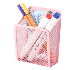 Portapenne Magnetico in Rete Metallica <span class=keywords><strong>Rosa</strong></span>, Porta Penne in Acciaio Inossidabile con Magneti, Organizzatore per Lavagna - Product Image 1