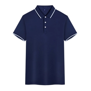 E562 Prix d'usine, logo personnalisé, jersey solide 190GSM, chemises de golf pour hommes, nylon et élasthanne, séchage rapide - Product Image 4