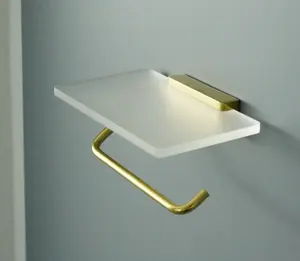 Bad zubehör Gold Tissue Holder Wand halterung Toiletten papier halter Toiletten papier halter mit Regal