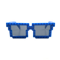 Lunettes amusantes pas chères Block Mania avec briques pour les fournitures de carnaval, les cadeaux et les fêtes d'anniversaire