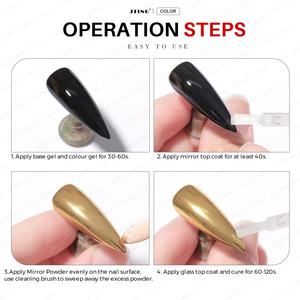 JTING Professionnel Facile à Utiliser Végétalien Résine Naturelle Chrome Magic Mirror Powder Top Coat Gel Polish Sans Poudre Collante OEM Topcoat - Product Image 6