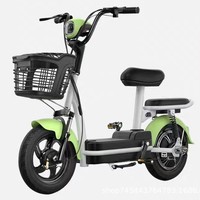 Vélo électrique pas cher avec moteur de moyeu arrière 350W, batterie amovible, pour trajets urbains, avec panier avant, freins à disque doubles et écran LCD numérique