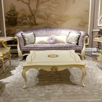Ensemble de meubles de salon de style français table d'appoint en bois-table basse-canapé meubles de salon