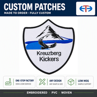 Écussons brodés 3D personnalisés pour clubs de football, logo à paillettes, patch thermocollant pour vêtements de sport, badge fantaisie en feutre non tissé