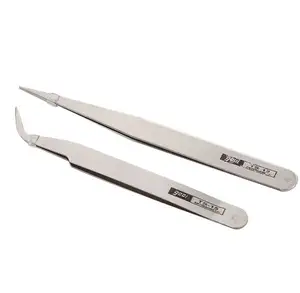 Professional Extension Fur Steel Stainless Flowering Eyelash Tweezers Set