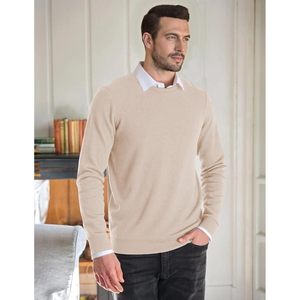 FOXA Men's <b>Wool</b> Blend Sweater Classic Crew Neck Casual Fall Wear Standard Thickness Regular Sleeve - Product Image 3