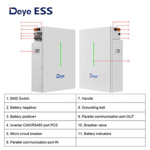 가정용 고성능 벽걸이 형 Deye RW-F10.2 51.2V 200Ah 10kwh 에너지 저장 lifepo4 리튬 배터리 - Product Image 3