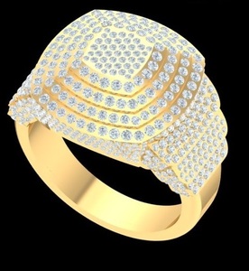 Pramukh Import Export Hip Hop Lab Grown Diamond IGI Certified Unisex 14k Classic Gold Micro Insert Bague de mariage Cadeau de fiançailles - Product Image 3