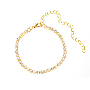 Europäischer und Amerikanischer Trend: Glänzendes Diamant-Fußkettchen, Schlichtes Strand-Fußkettchen mit Diamanten, Vergoldet für Partys - Product Image 3