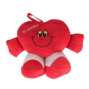 Nuevo regalo de San Valentín te amo felpa roja en forma de corazón almohada logotipo personalizado bastante suave muñeca roja en forma de corazón juguetes de peluche - Product Image 3