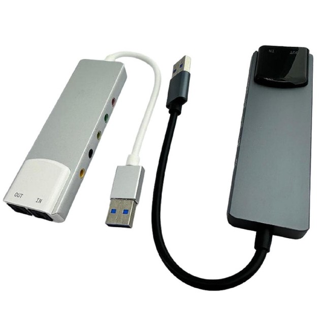USB External Sound Card with SPDIF Digital 5.1 7.1 Surround Sound Aluminum Alloy Audio Interface for Home Theatre