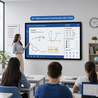 Irxsee Écran tactile capacitif HD interactif tout-en-un de 32/43/55 pouces avec interface USB pour usage professionnel
