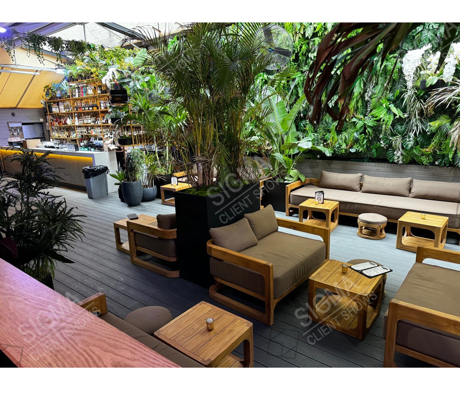 Wooden Outdoor Garden Sofa Sets Customized Outdoor Teak Sofa Curved Modular Sofa Bars Chairs