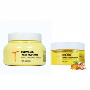 Mascarilla Facial de Arcilla con Cúrcuma y Vitamina C para Reducir Poros, Aclarar la Piel Opaca, Eliminar Puntos Negros, Acné y Manchas Oscuras - Product Image 1