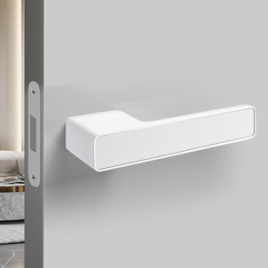 Nouvelle poignée de porte multifonctionnelle en alliage de zinc noir au design en bois pour cuisine, villa, salon, entrepôt, vente en gros - Product Image 4