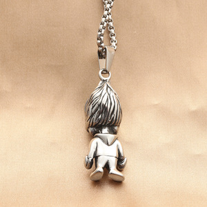Yunnique – collier avec pendentif tête de mort en acier inoxydable pour hommes, Style Punk rétro, design géométrique, bijoux à la mode - Product Image 2