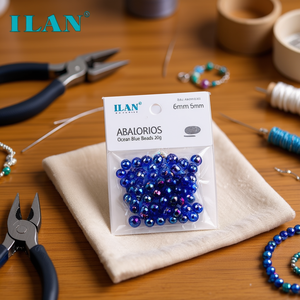 Perline Ilan Abalorios 6mm Blu Oceano 20g per Creazione di Gioielli - Product Image 3
