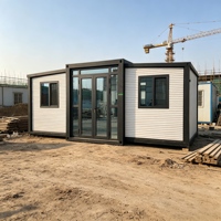 Oficina en Contenedor Expandible, Estructura Modular Prefabricada de Acero para Espacio de Trabajo Comercial