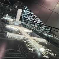 Maquette d'aéroport en PVC, fibre de verre et plastique ABS à l'échelle 1/100 avec GSE, garantie 1 an, conception 3D et éclairage LED