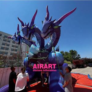 Globo Inflable <span class=keywords><strong>de</strong></span> Dragón <span class=keywords><strong>de</strong></span> Tres Cabezas con Diseño <span class=keywords><strong>de</strong></span> Piel Azul para Decoración <span class=keywords><strong>de</strong></span> Eventos, Venta Directa <span class=keywords><strong>de</strong></span> Fábrica - Product Image 5